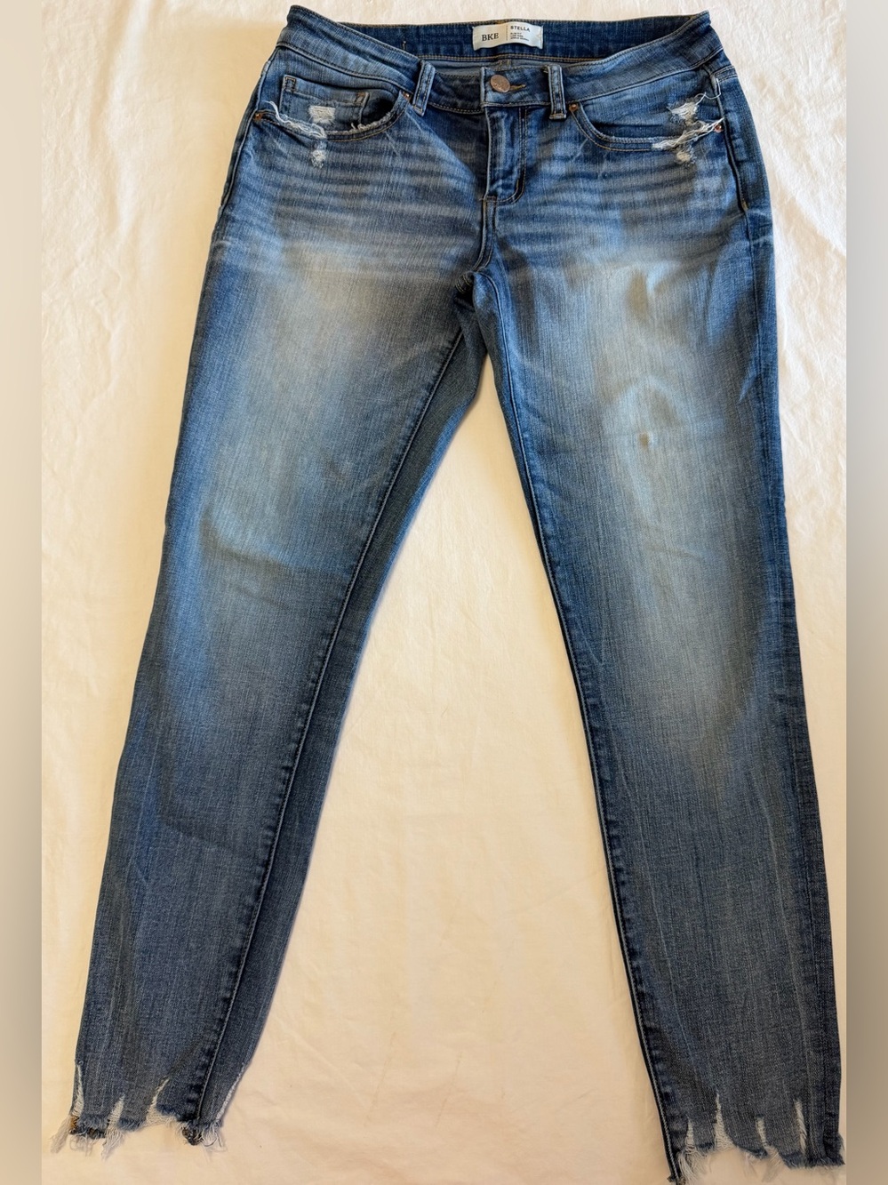 BKE Stella Women's Distressed Skinny Jeans Sz 29; 27” inseam